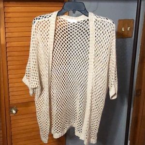 Knit short sleeve cardigan